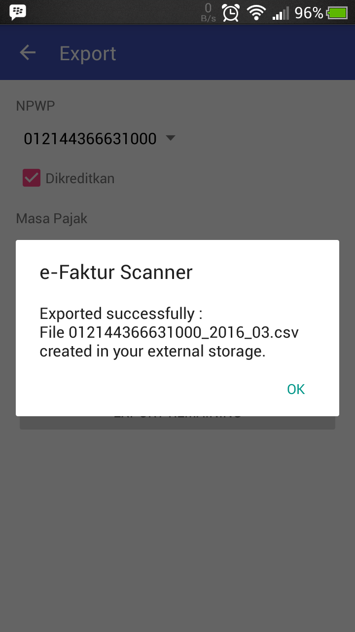 e-faktur scanner screenshot